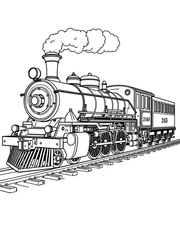 steam train coloring page