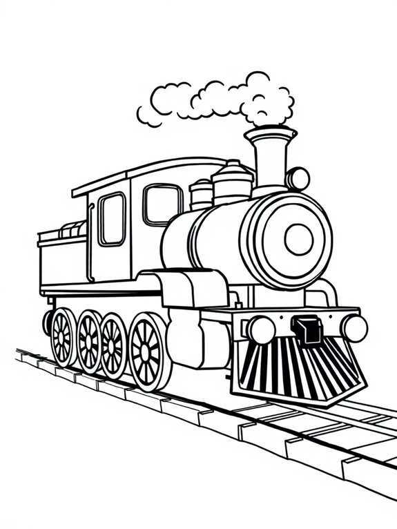 steam train coloring page