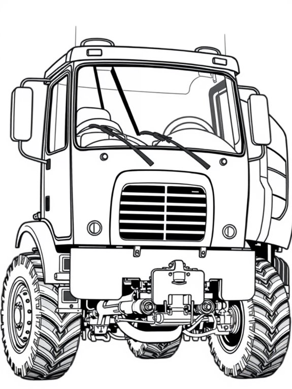 street sweeper truck coloring