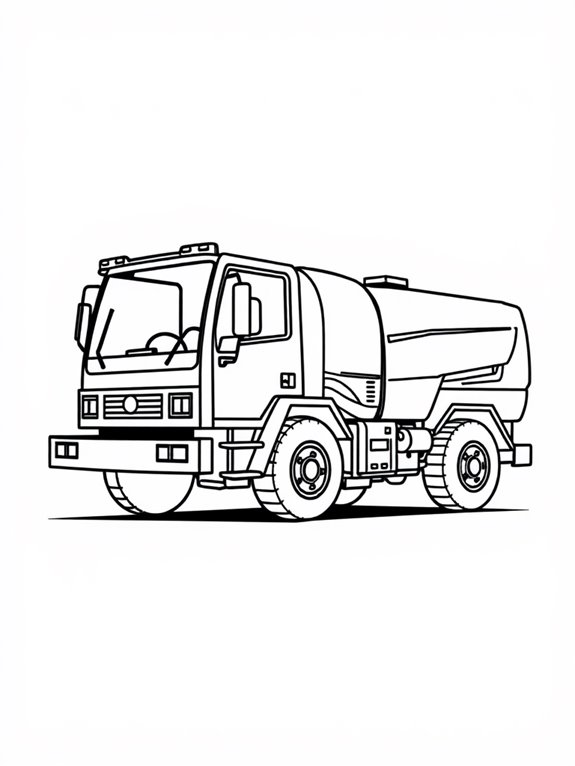 street sweeper truck coloring