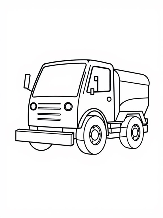 street sweeper truck coloring