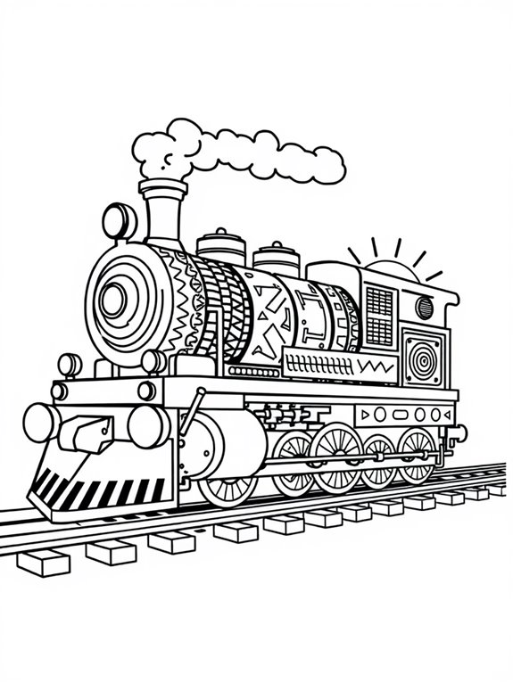 stylized diesel train design