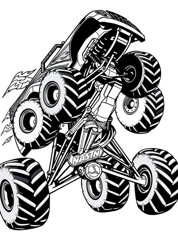 stylized monster jam truck