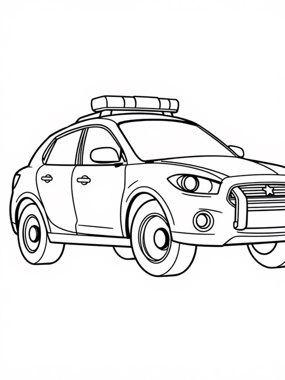 stylized police car design