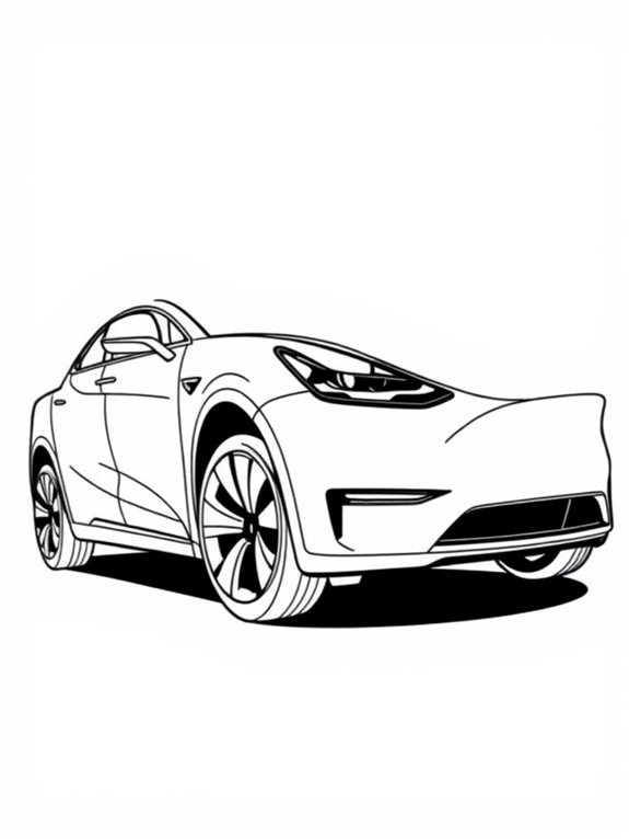 stylized tesla model y