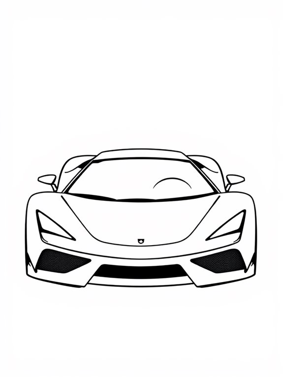 supercar coloring page design