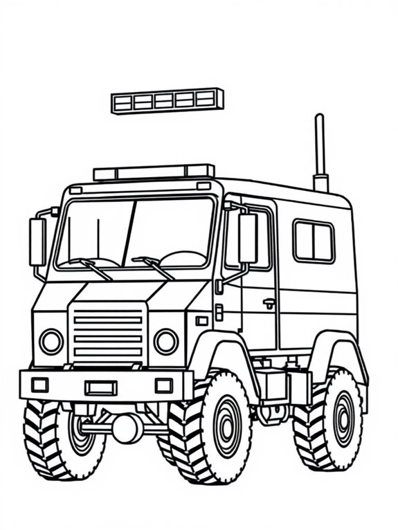 swat truck coloring page