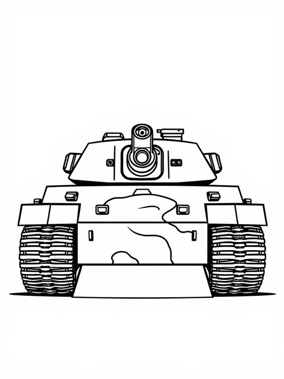 tank coloring page activity