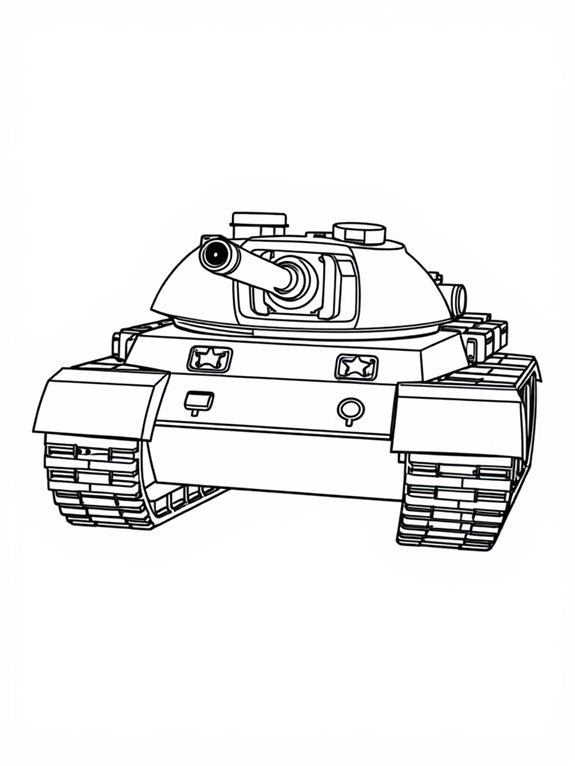 tank coloring page design