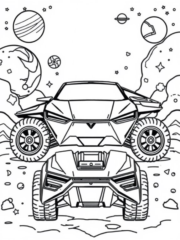 tesla cybertruck coloring page