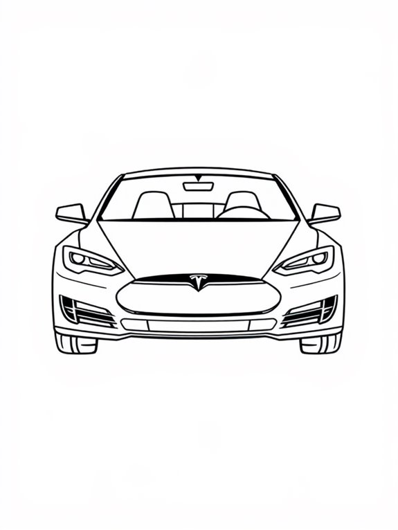 tesla model s outline