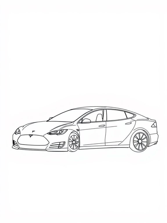 tesla model s outline