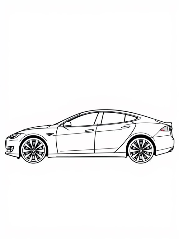 tesla model s outline