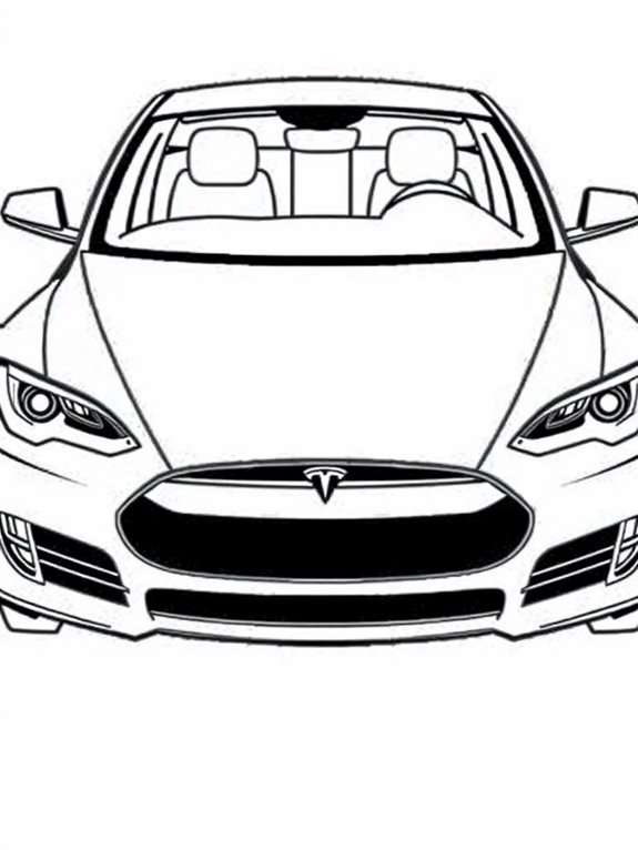 tesla model s outline