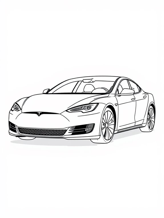 tesla model s outline