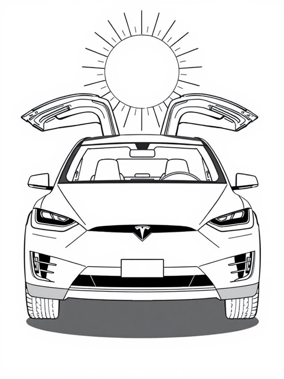 tesla model x illustration