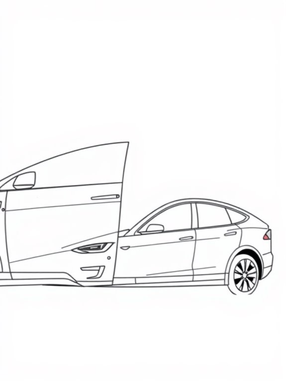 tesla model x outline