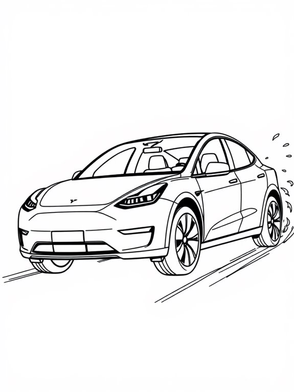 tesla model y illustration