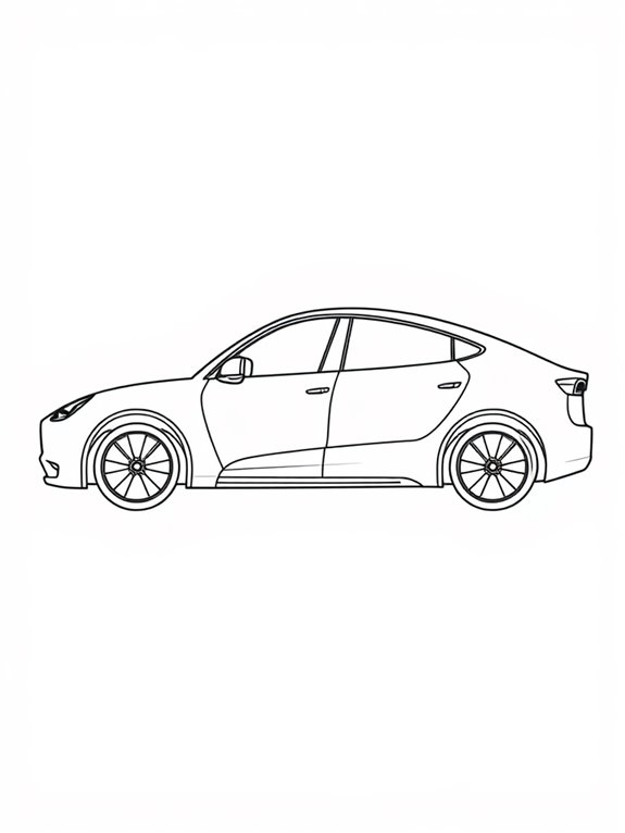 tesla model y outline