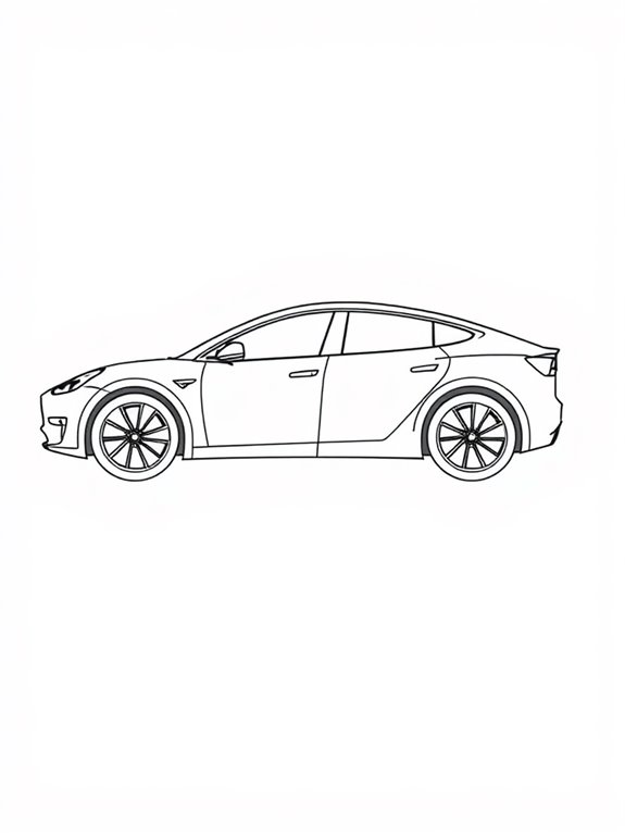 tesla model y outline design