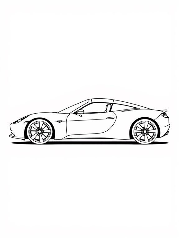 tesla roadster coloring page