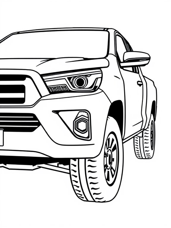 toyota hilux coloring page