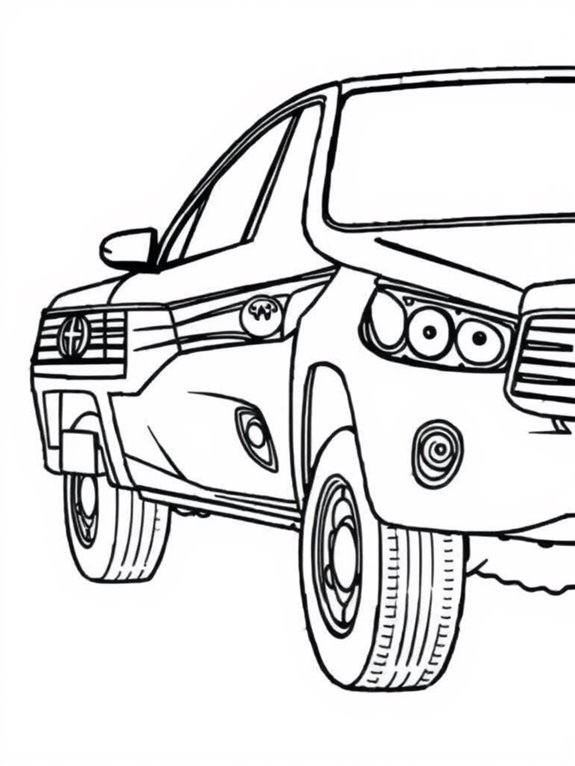 toyota hilux coloring page