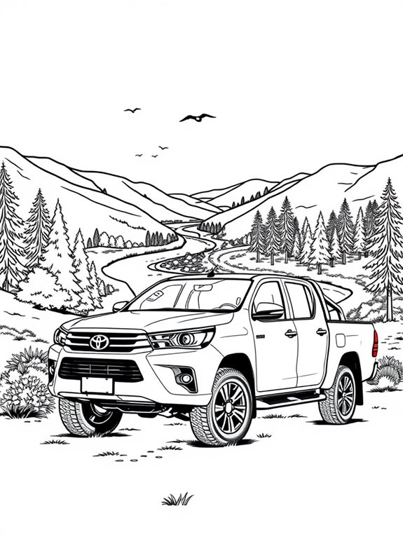 toyota hilux nature coloring