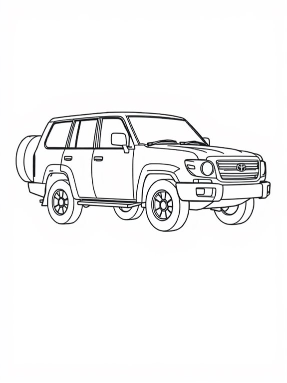 toyota land cruiser outline