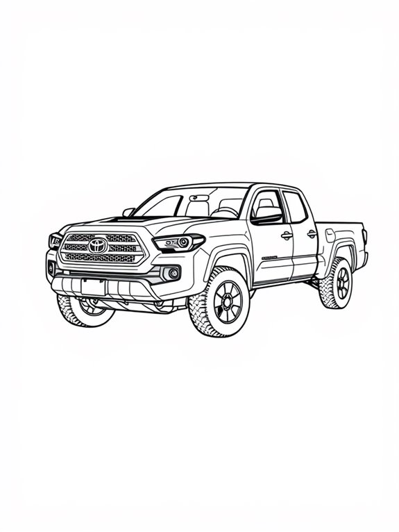 toyota tacoma coloring page