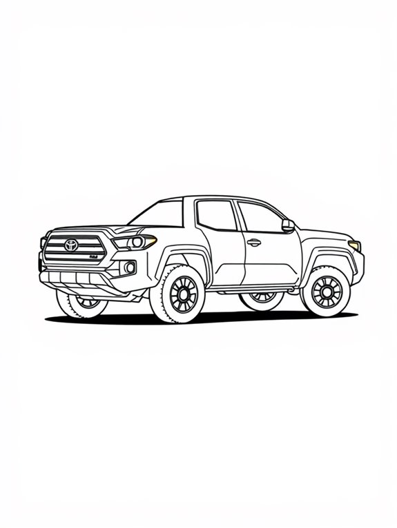 toyota tacoma coloring page