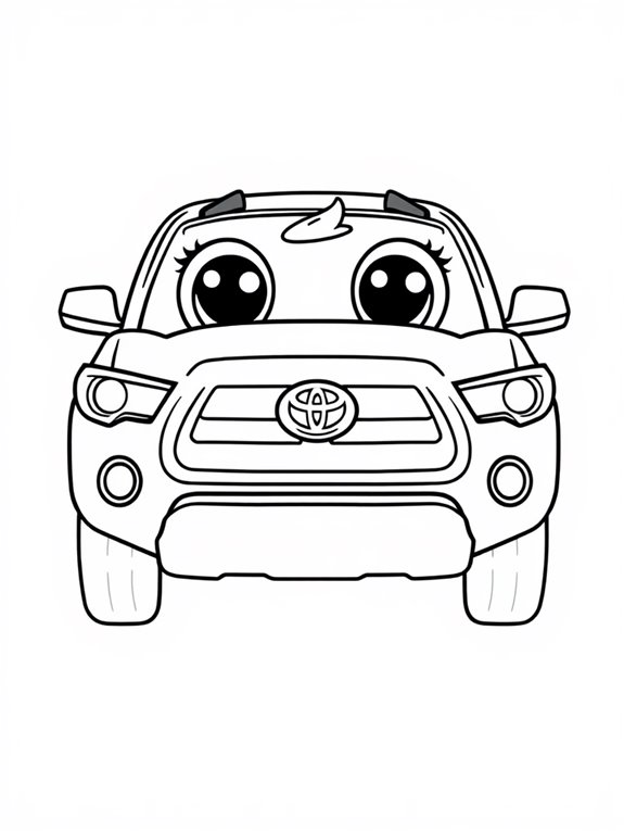 toyota tacoma coloring page