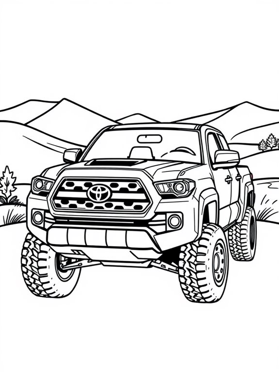 toyota tacoma coloring page