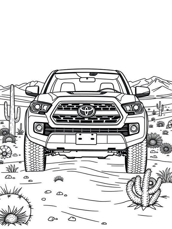 toyota tacoma desert scene