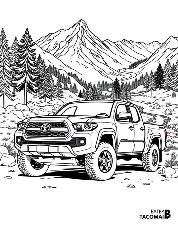 toyota tacoma nature scene