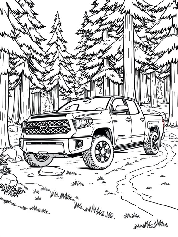 toyota tundra amidst nature