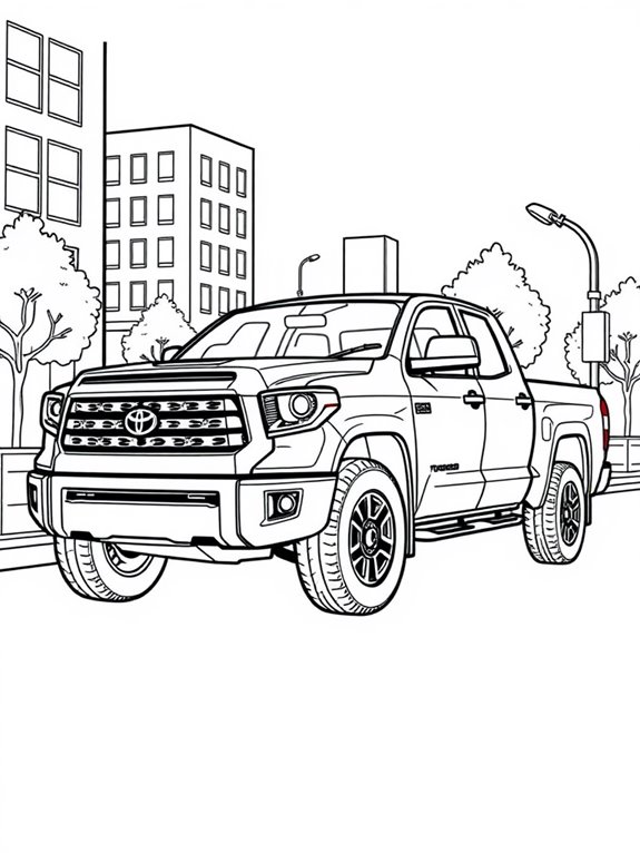 toyota tundra city scene