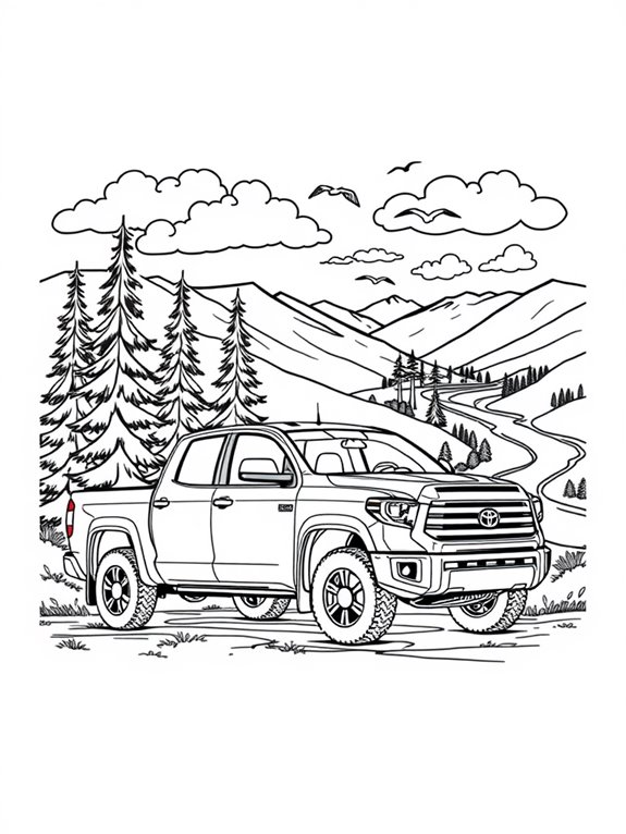 toyota tundra in nature