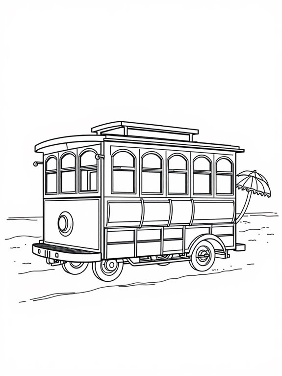 trolley by the shore