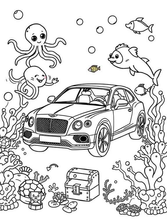 underwater bentley coloring page