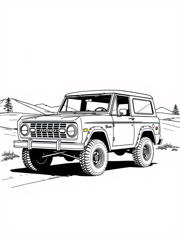 vintage ford bronco art