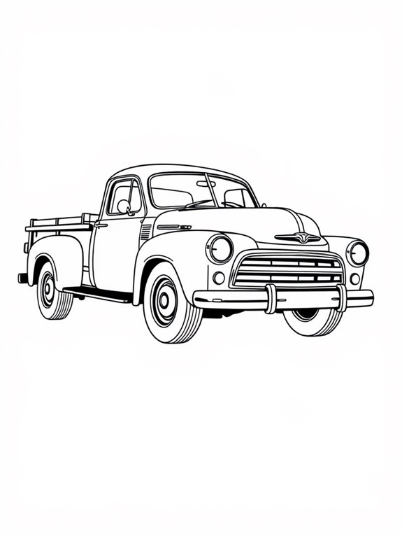 vintage pickup truck design