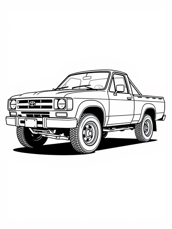 vintage toyota hilux illustration