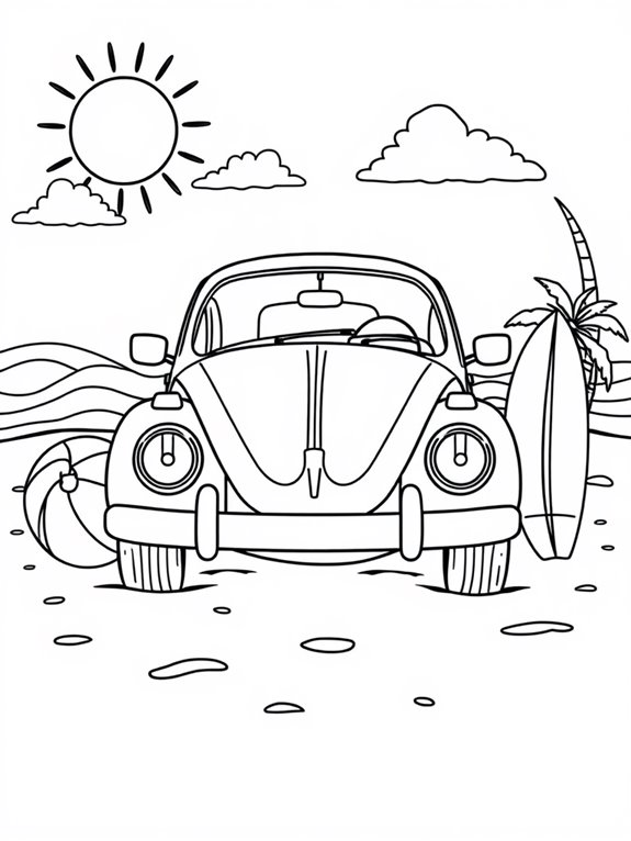 volkswagen beetle beach fun