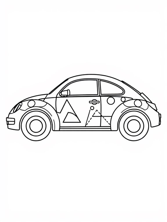 volkswagen beetle geometric design