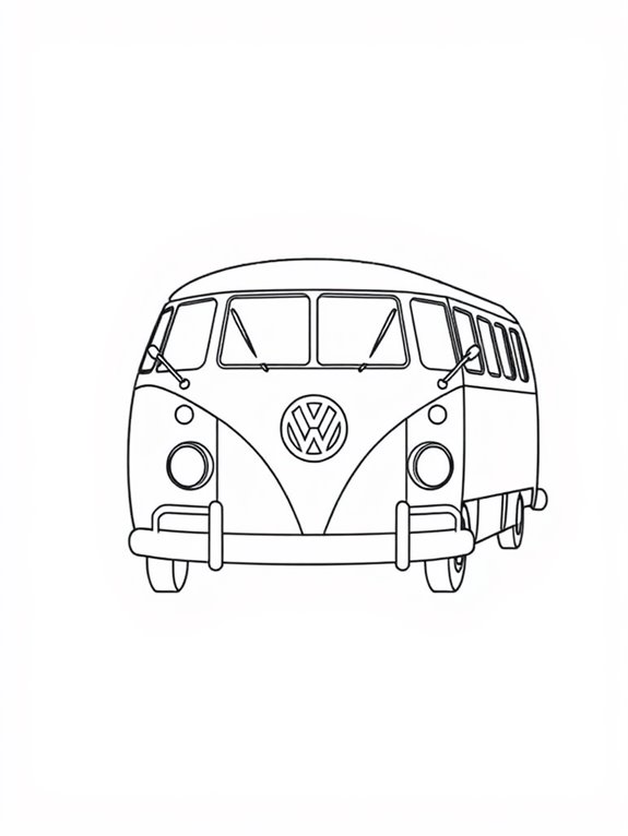 volkswagen bus coloring page