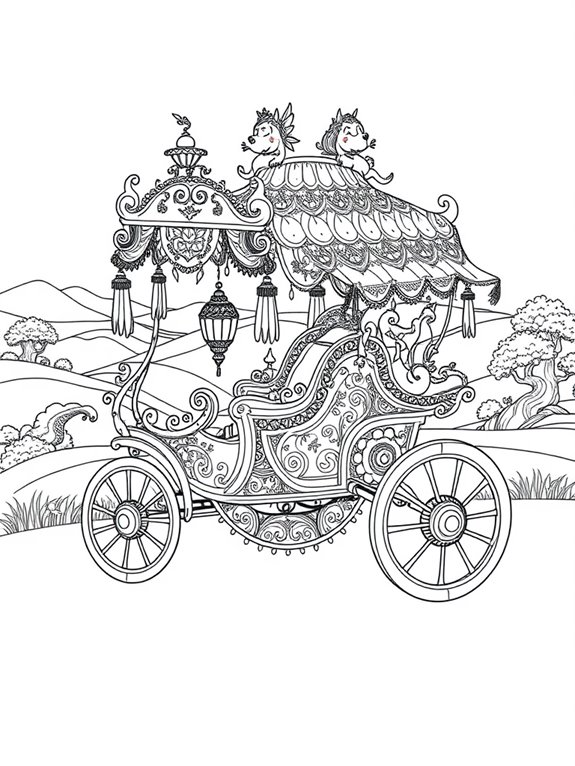 whimsical rickshaw coloring adventure