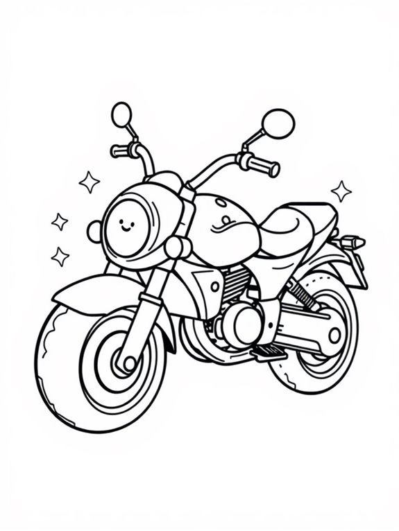 yamaha motorcycle coloring page