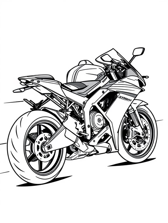 yamaha sportbike coloring fun