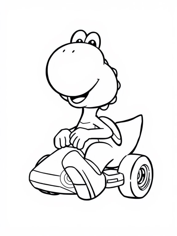 yoshi coloring page fun